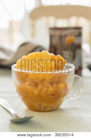 Budino Chomeur nel bicchiere