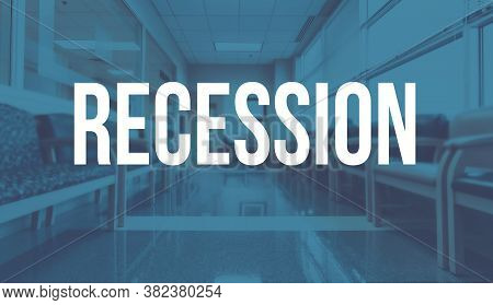 Recession Theme With A Medical Office Reception Waiting Room Background