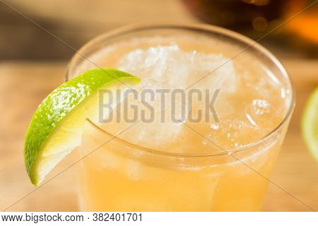 Boozy Refreshing Rum Navy Grog Cocktail
