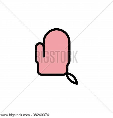 Exfoliating Mitten Outline Icon. Elements Of Beauty And Cosmetics Illustration Icon. Signs And Symbo