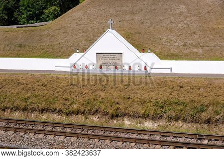 Polish Military Memorial In Memory Of Battle During Polish-soviet War 1920 Near The Train Station In