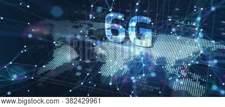 The Concept Of 6g Network, High-speed Mobile Internet, New Generation Networks. Business, Modern Tec