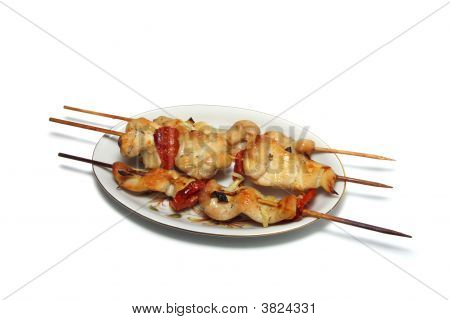 Chicken Kebab Isolated