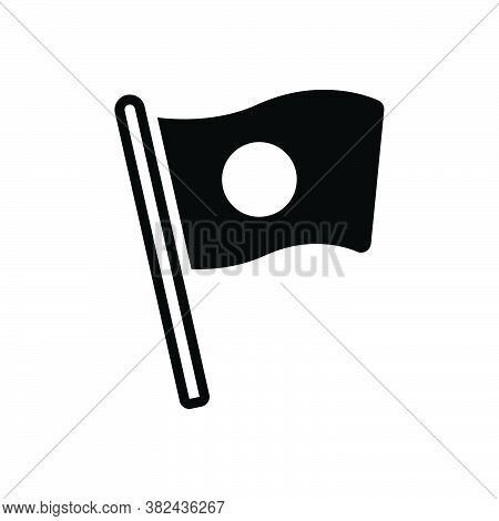 Black Solid Icon For National Vernacular Flag Native Nationwide Culture Country Federal Patriotic