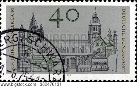 02 10 2020 Divnoe Stavropol Territory Russia The Postage Stamp Germany 1975 The 1000th Anniversary O