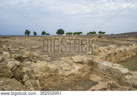 Pafos, Cyprus,roman Archeological Site Of Paphos. Ancient Civilization.