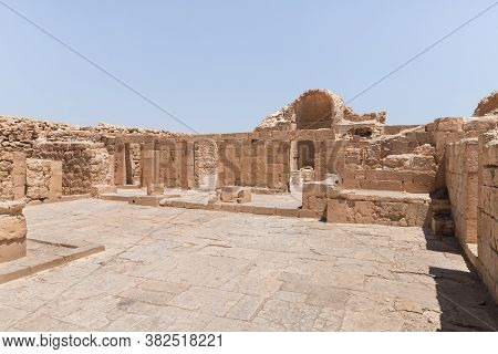 The Northern Church In Ruins Of Shivta - A National Park In Southern Israel, Includes The Ruins Of A
