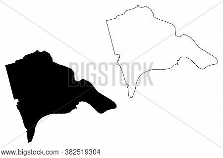 Bangui City (central African Republic, Car) Map Vector Illustration, Scribble Sketch City Of Bangi M