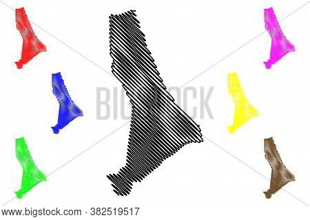 Lankaran City (republic Of Azerbaijan) Map Vector Illustration, Scribble Sketch City Of Lankaran Map
