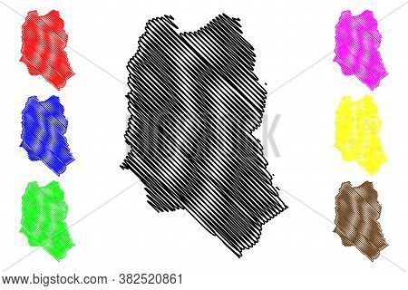 Dhaka City (peoples Republic Of Bangladesh) Map Vector Illustration, Scribble Sketch City Of Dacca M