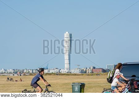 Malmo, Sweden - August 11, 2020: Ribersborg In Malmo, Sweden Is A Very Popular Area For Outdoor Leis