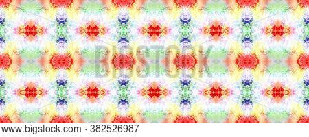 Granite Tile. Mosaic Summer Background. Beige, Blue And Red Rock Illustration Texture. Abstract Ston