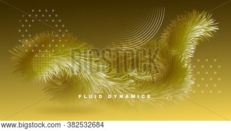 Gold Gradient Background. Neon Abstract Movement. Dynamic Template. Vector Modern Gradient Backgroun