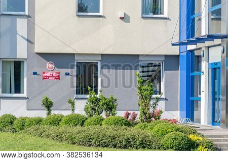 Rzeszow, Poland - June 13, 2020: National Labour Inspectorate (polish: Panstwowa Inspekcja Pracy).