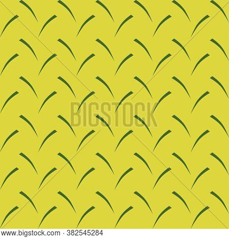 Abstract Greek Leaves Repeat Pattern On Yellow Background