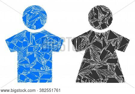 Debris Mosaic People Couple Icon. People Couple Collage Icon Of Debris Elements Which Have Variable 