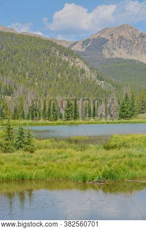 Beautiful Mountains, Forest And Landscape Near Monarch Pass In The Rocky Mountains Of Colorado