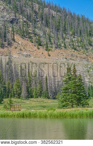 Beautiful Mountains, Forest And Landscape Near Monarch Pass In The Rocky Mountains Of Colorado