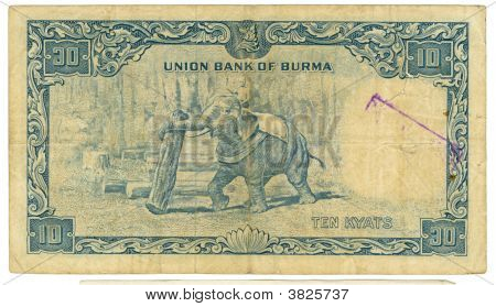 Bill 10 kyat de Mianmar