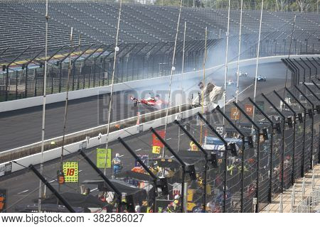 August 23, 2020 - Indianapolis, Indiana, USA: The NTT IndyCar Series teams take to the track to race for the Indianapolis 500 at Indianapolis Motor Speedway in Indianapolis Indiana.