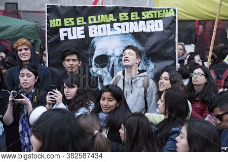 Caba, Buenos Aires / Argentina; Aug 23, 2019: Sign Text: It Is Not The Weather, It Is The System. It