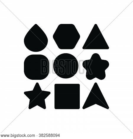 Black Solid Icon For Various Apart Multiple Different Asunder Type Shape