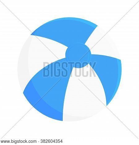 Round Beach Ball Flat Style Design Vector Illustration Icon Sign Isolated On White Background. Retro