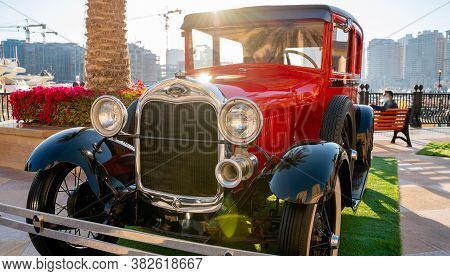Doha,qatar- 30 March 2020: 1929 Ford Model A Classic Car