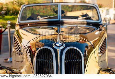 Doha,qatar- 30 March 2020: 1937 Bmw 327 Classic Car Cabriolet
