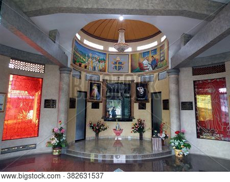 Medan, Sumatra, Indonesia, January 9, 2018: Chapel Dedicated To John Paul Ii In Graha Maria Annai Ve
