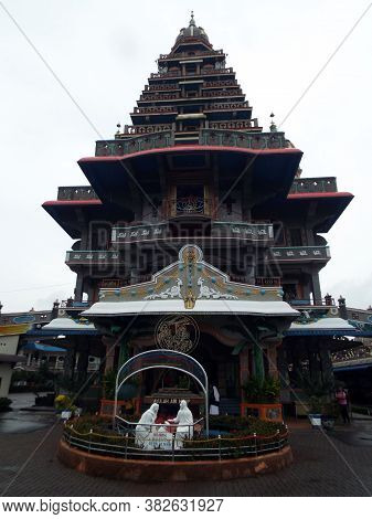 Medan, Sumatra, Indonesia, January 9, 2018: Vertical View Of The Graha Maria Annai Velangkanni Churc