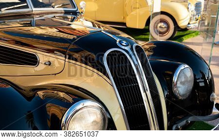 Doha,qatar- 30 March 2020: 1937 Bmw 327 Classic Car Cabriolet