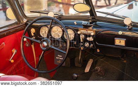 Doha,qatar- 30 March 2020: 1937 Bmw 327 Classic Car Cabriolet
