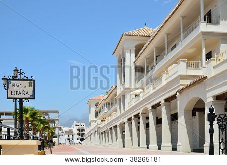 Sunny Square Of Spain In Nerja