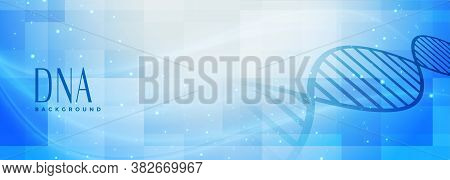 Medical Science Dna Structire Banner Vector Design Illustration