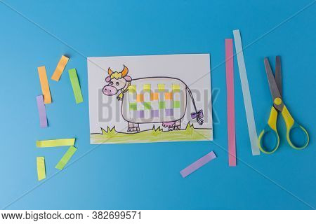 How To Make An Easy Cow Craft From Paper, Step By Step Instruction, Diy, Tutorial, Kindergarten Or S