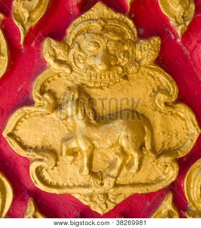 Thai zodiákus év - ló melyik van a Wat Suantan (nan, Thaiföld)