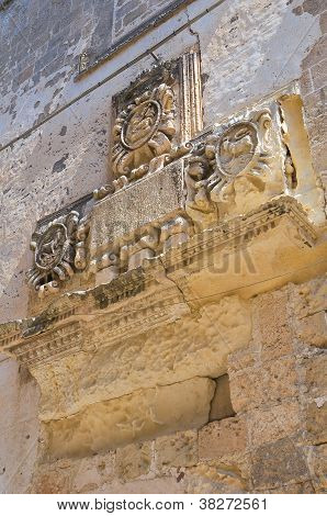 Historiske palace. Nardo. Puglia. Italien.