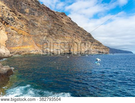 Sea In The Cove Of Puerto De Puntagorda, Island Of La Palma, Canary Islands. Spain