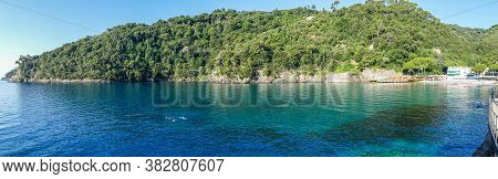 Aerial View Of The Beautiful Bay Of Paraggi In Portofino