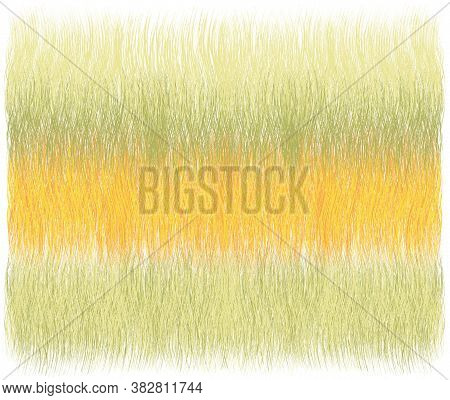 Fluffy Grunge Striped Weave Rug,  Mat, Carpet, Coverlet ,tapestry In Yellow, Green, Orange Pastel Co