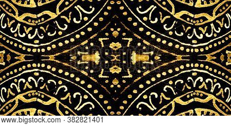 Tiles Watercolor Italy. Luxury Mosaic. White Tile Wall. Bohemian Tapestry. Black Ethnic Geometry. Ye