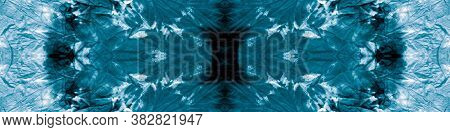 Dye Shirt Pattern. Winter Seamless Fabric. Turquoise Dyes On Clothes. Winter Cool. Black Watercolor 