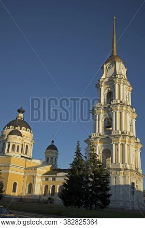 Spaso-preobrazhensky Cathedral On The Embankment Of Volga River