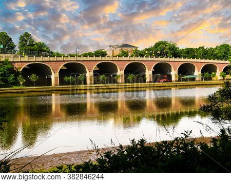 Water Under A Tunnel Bridge In New Jersey