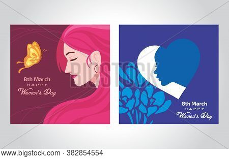 Women\'s Day 8th March, Illustration Design Template