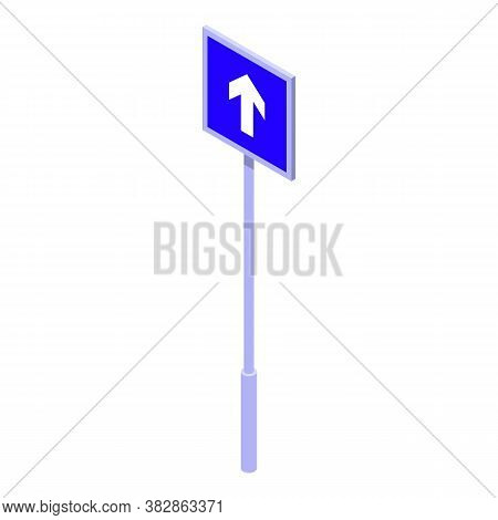 One Direction Sign Road Icon. Isometric Of One Direction Sign Road Vector Icon For Web Design Isolat