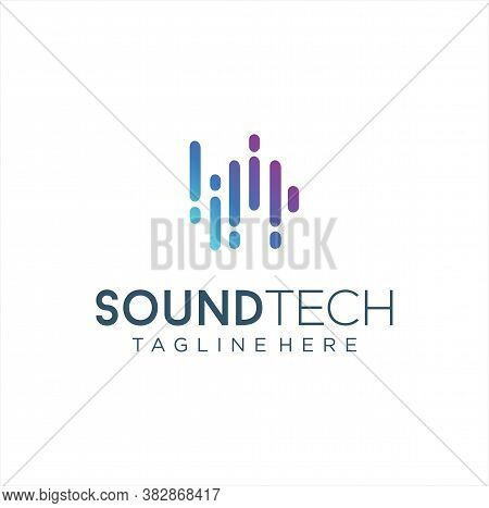 Sound Wave Logo Design Vector Stock. Equalizer Logo Design Template
