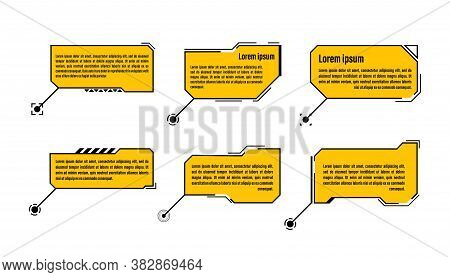 Hud Futuristic Style Callout Titles. Futuristic Callout Bar Labels. Vector Stock Illustration