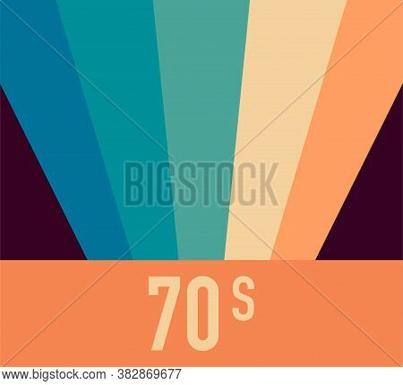70s, 1970 Abstract Vector Stock Retro Lines Background. Vector Illustration.